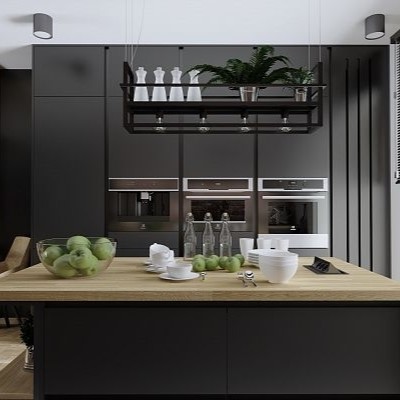 Matte Black Modern Kitchen - Contemporary - Kitchen - Other - by Cronos  Design